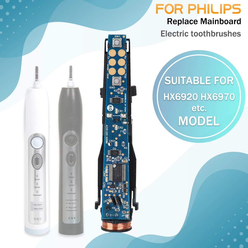 

1 шт. HX6920 HX6970 материнская плата для электрической зубной щетки Philips электрическая зубная щетка Sonicare запасные части Mainboar