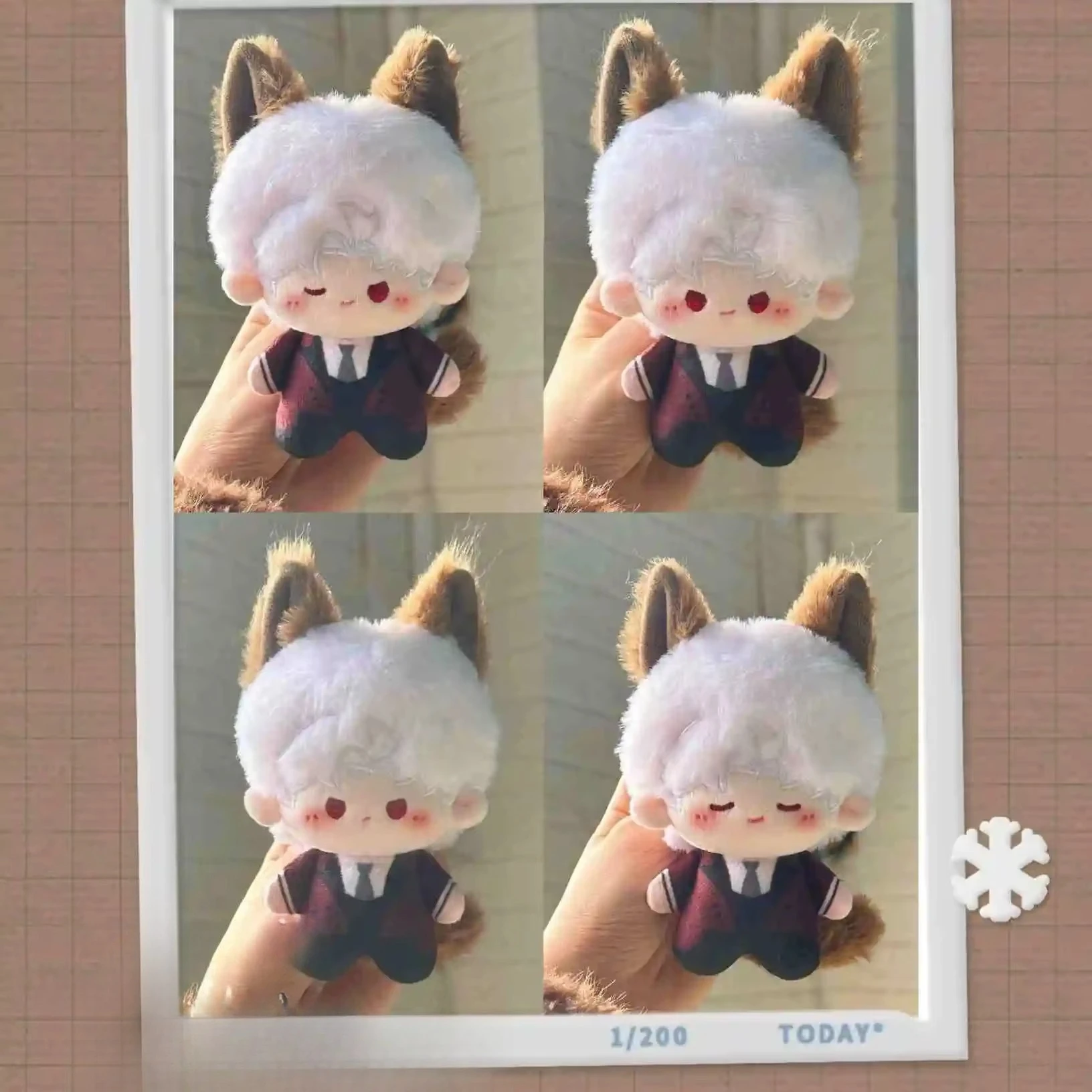 Juego Anime Love and Deepspace Sylus 10cm oreja  gato cola  peluche muñeca algodón cuerpo colgante Cosplay juguetes Dango