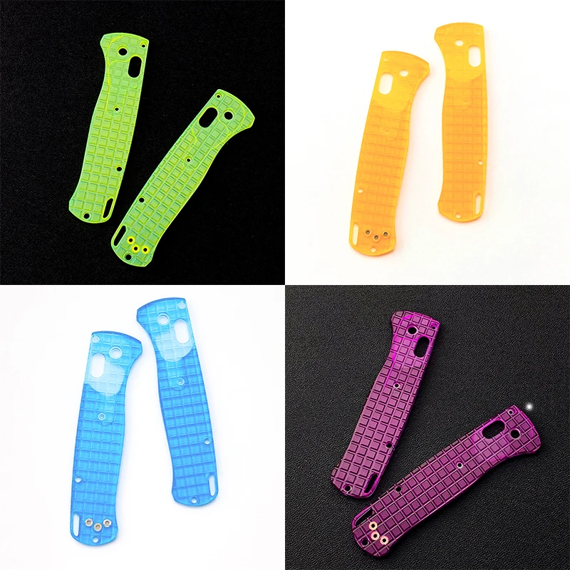 1 Pair 4 Colors Custom Knife Transparent Acrylic Grip Handle Scales For Genuine  Benchmade Bugout 535 Knife DIY Make Accessories