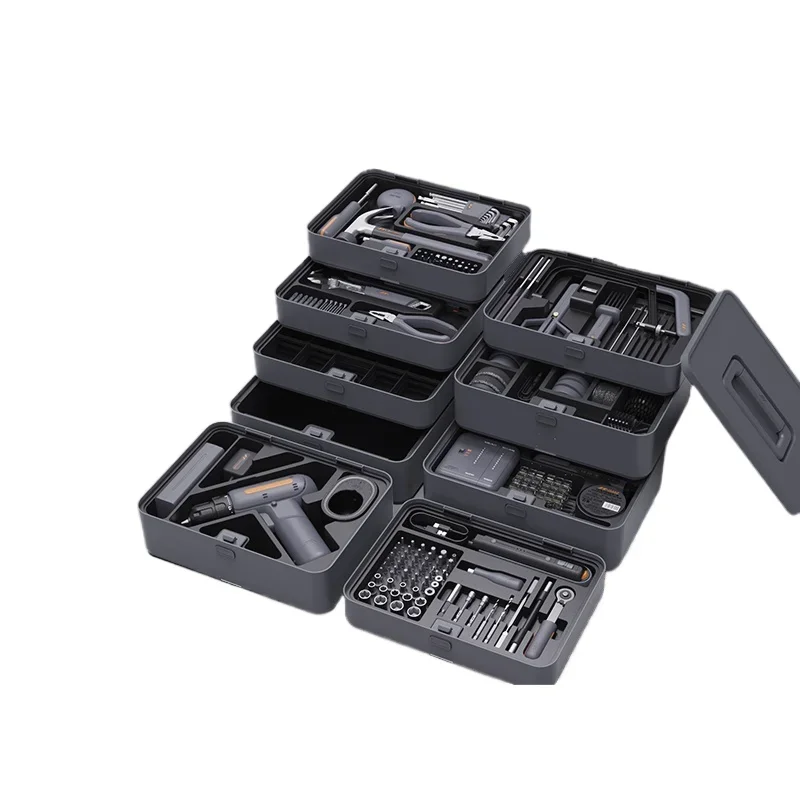 

Household toolbox, multi-functional hardware repair box full set of combinations