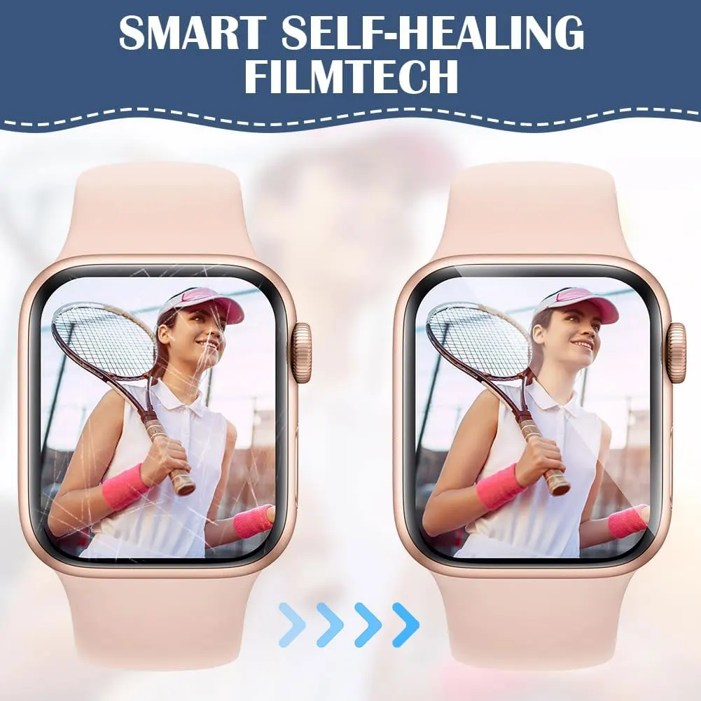 1-8 Pack Screen Protector for Apple Watch 9 8 7 Series SE 6 5 iWatch 4 3 2 1 38 40 41 42 44 45 49 mm Ultra Clear Hydrogel Film