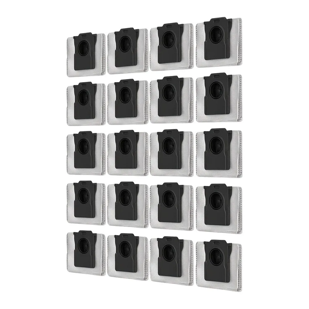 Compatible Dust Bags for mova V70 Ultra Robot Vacuum Cleaner 20 Pack Featuring Self-Sealing Mechanism and Large Volume Capacity