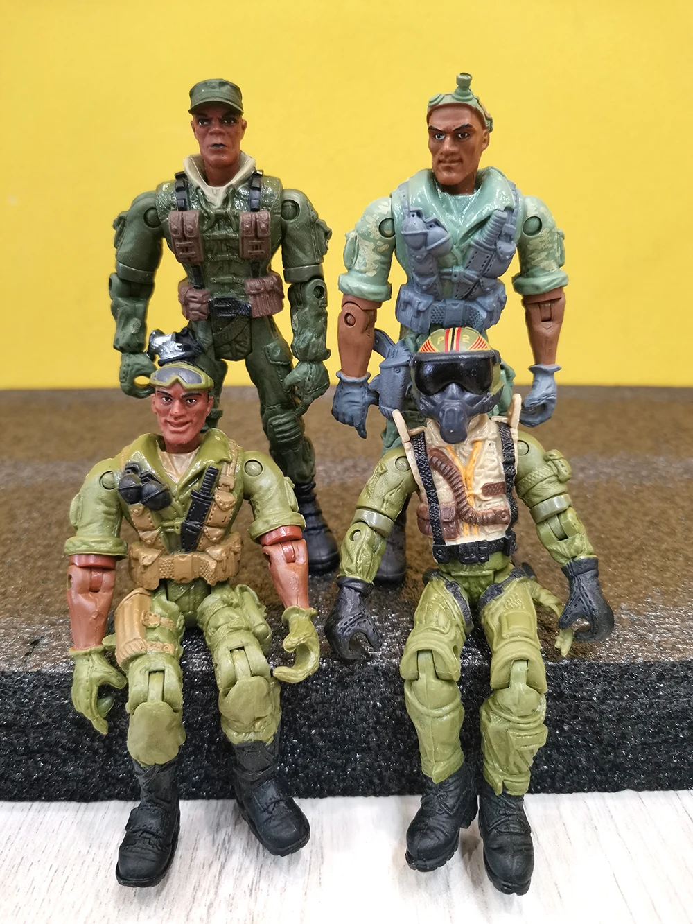 ViiKONDO 1/18 Lanard Corps Elite 3.75\'\' Gi Joe Action Figure Special Force Figurine Warrior SWAT Doll Flexible Joint 4PCS Team A