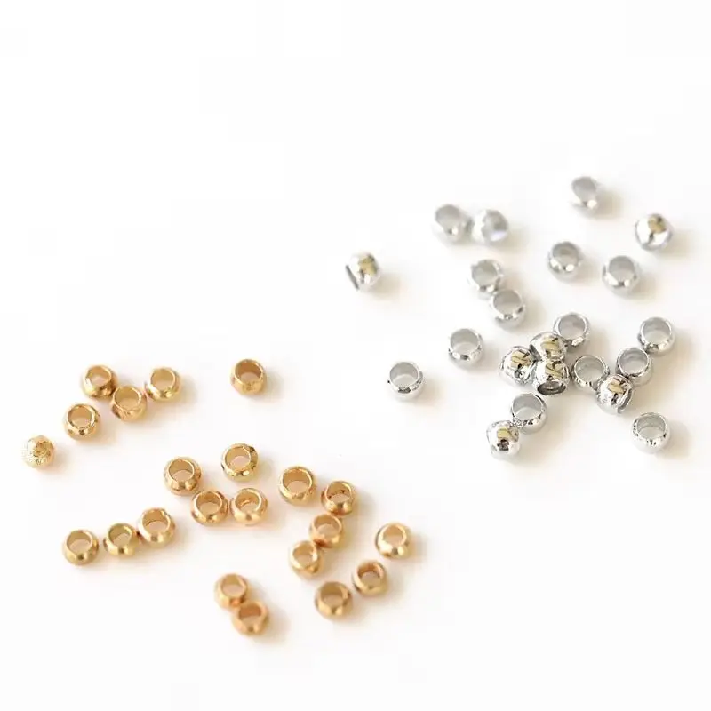 

100pcs 14K Gold Color Positioning Beads Ending Bead Spacer Necklace Bracelet Ending Closing Beads DIY Jewelry Charm Accessorie