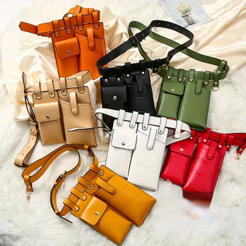 

1Pc Women Waist Pack Leather Fanny Pack Luxury Women Belt Bag Crossbody Bags for Women Casual Chest Pack Female Purse