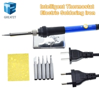 New Adjustable Temperature Electric Soldering Iron 220V 60W Welding Solder Rework Station Heat Pencil Tips Repair Tool