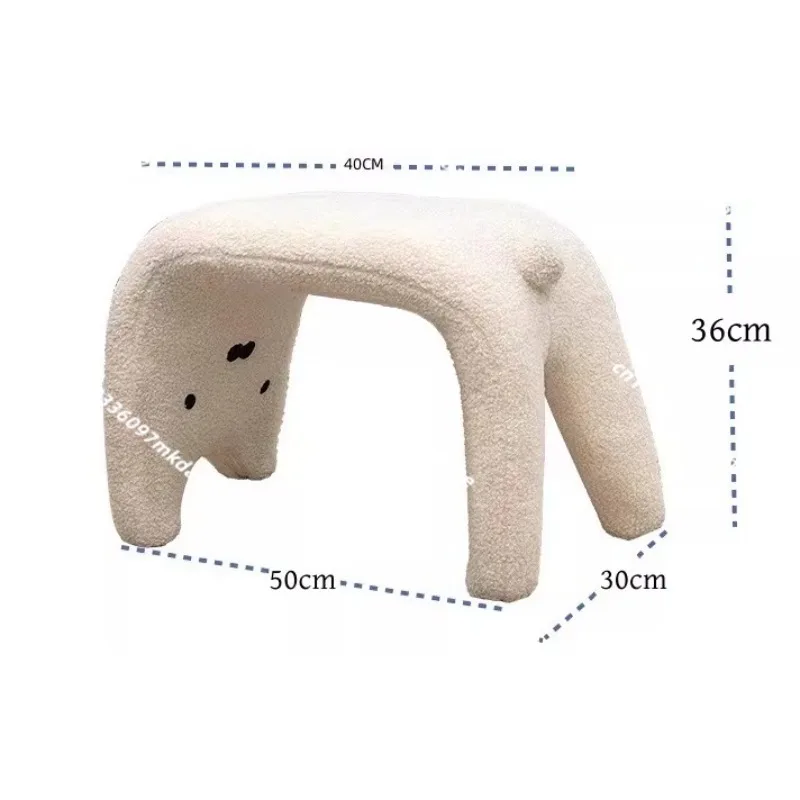 Creative cream wind lower waist special-shaped stool, girls exquisite household cartoon high-value dressing stool