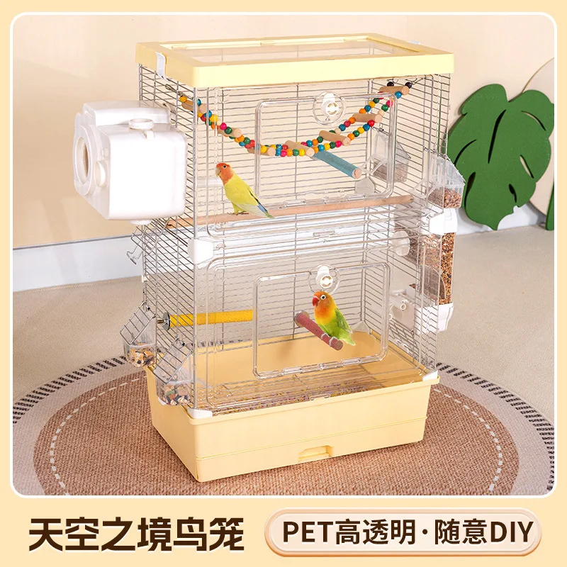 Acrylic Bird Cage Bird Budgie Villa Bird Cage Landscape Transparent