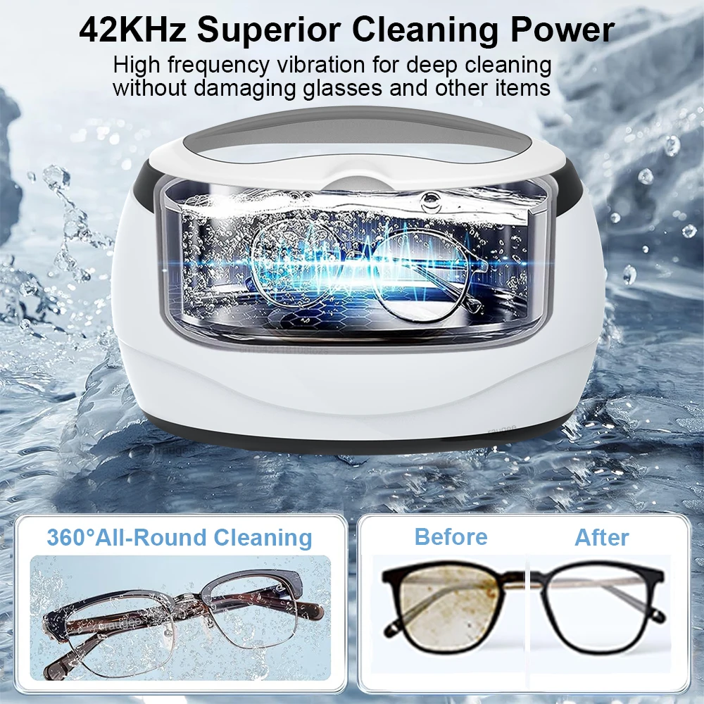 Glasses Jewelry Ultrasonic Cleaner High Frequency Ultrasound Washing Machine Watch Denture Retainer Ultrasonic Washing Bath