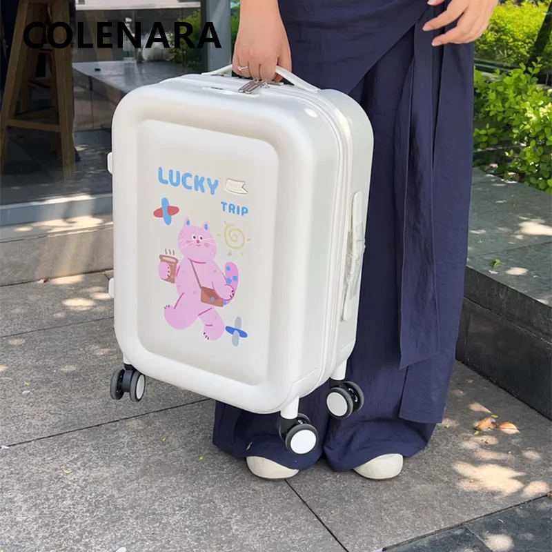 COLENARA Suitcase New 20 Inches PC Boarding Box Student Trolley Case 24
