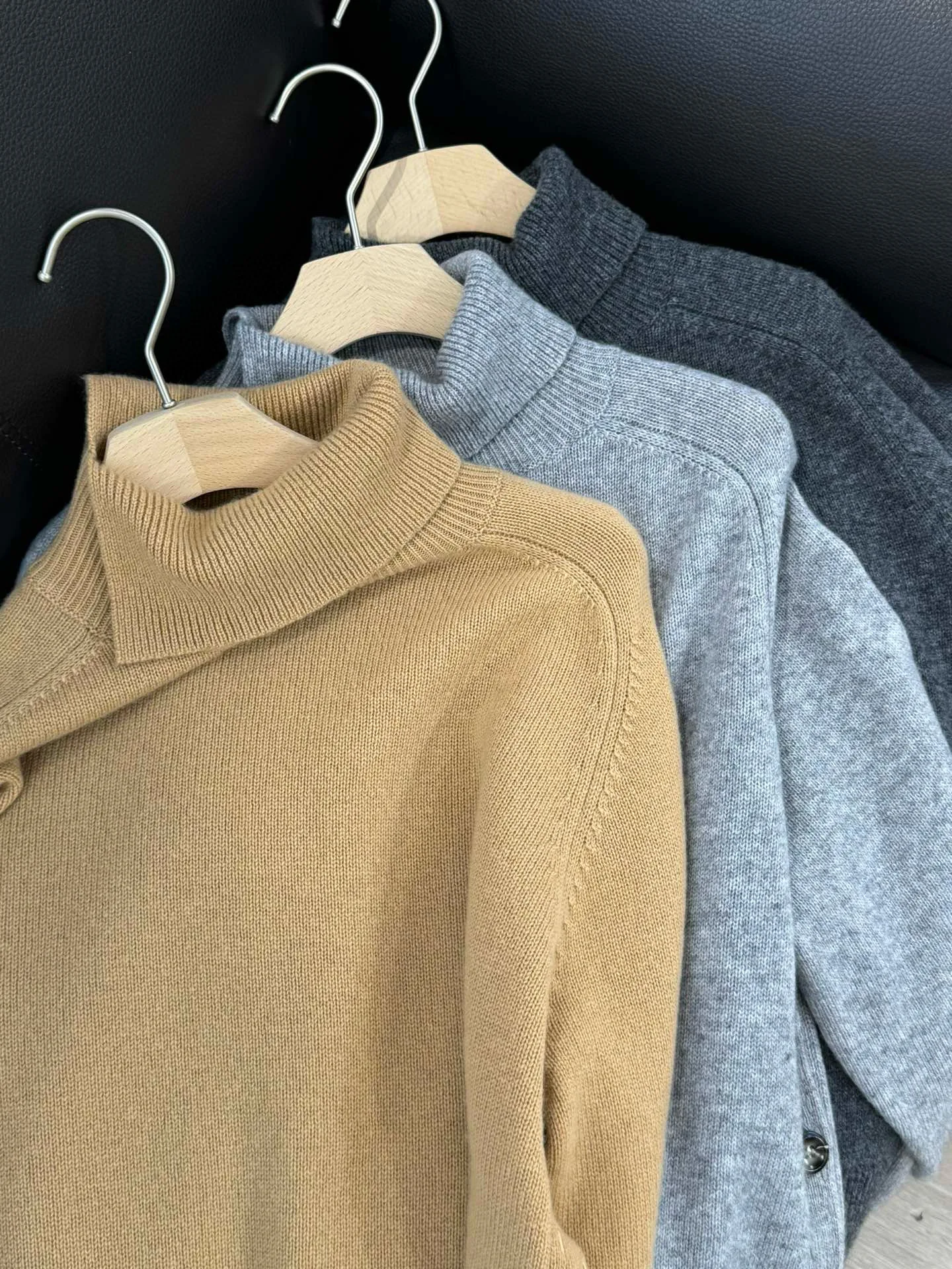 Casual autumn winter cashmere solid color luxurious sweater