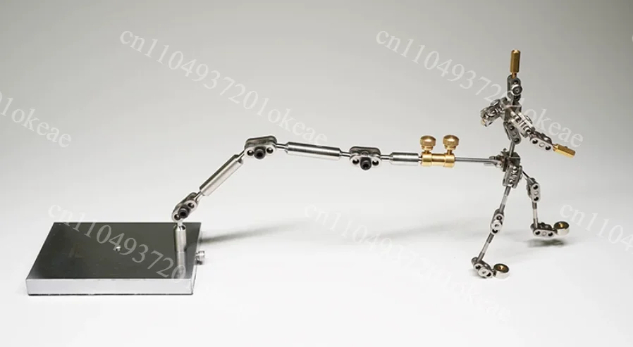 Stop Motion Animation Rig, Stainless Steel Universal Adjustable Square Base Holder, Flexible Omni-Directional Figure & Prop
