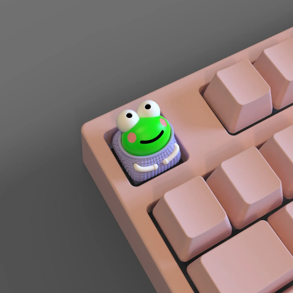 

1pc Personalized Little Frog Key Cap Creative Three-dimensional Keycap for Cross-axis Mechanical Keyboards Cute Resin Keycaps