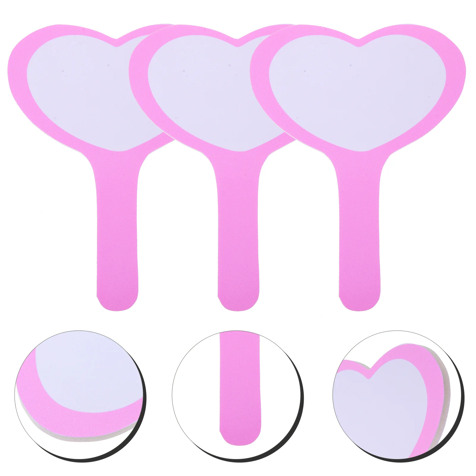 3 Pcs Hand Holding Sign Single Side Write Scoreboard Dry Erase Paddle Boards Whiteboard