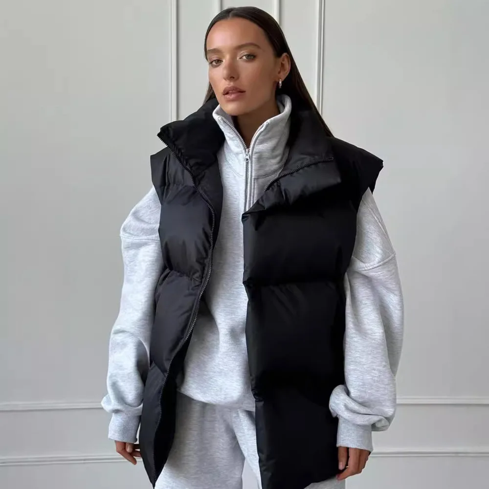 Ropa de abrigo para mujer, Chaqueta de algodón, chaleco, otoño e invierno, nuevo artículo para ir al trabajo, chaleco informal deportivo holgado,