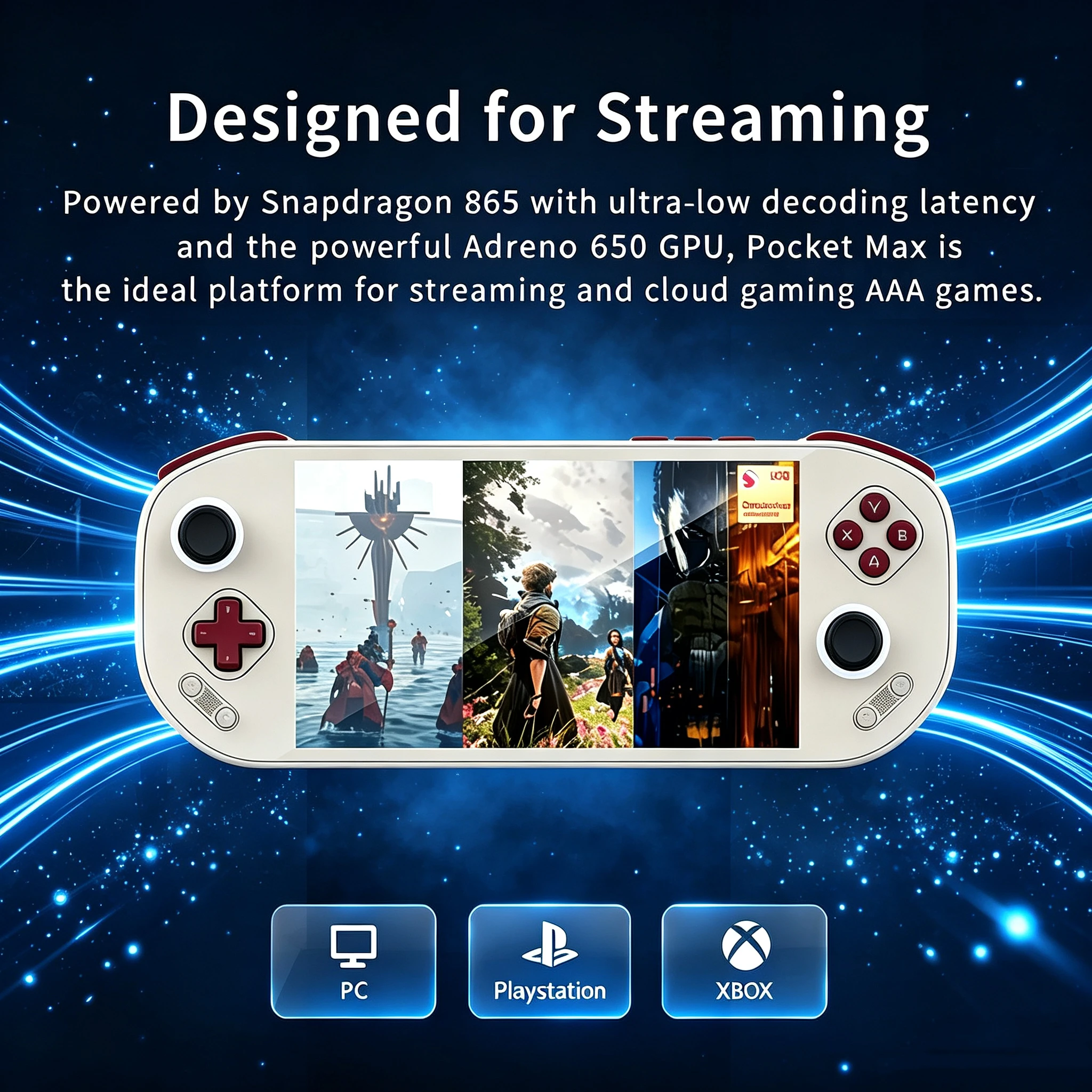 MangMi Pocket Max Game Console 1080P 7Inch AMOLED Touch Screen TMR Joystick Hall-Effect Trigger 8000mAh Video Game Consoles Gift view 5