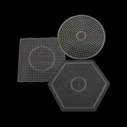 2.6mm Hama boncuk Pegboard Mini şablon kurulu piksel sanat aracı dairesel kare eğitim DIY şekil malzeme kurulu