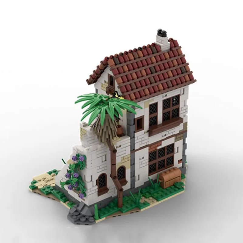 1346 stuks Middeleeuwse Piratenherberg Serie # 2 MOC Aanpasbare Modulaire Bouwblok Educatief Ontwerp Steentjes DIY Montage Speelgoed Cadeau