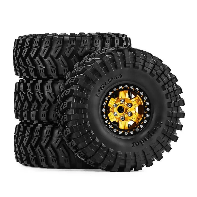 

1.9 Inch Metal Beadlock Wheels Tires 12mm Hex for TRX4 SCX10 Capra Axial Trxs Enduro TRX6 Gen8 Redcat RC Crawler Upgrade Part