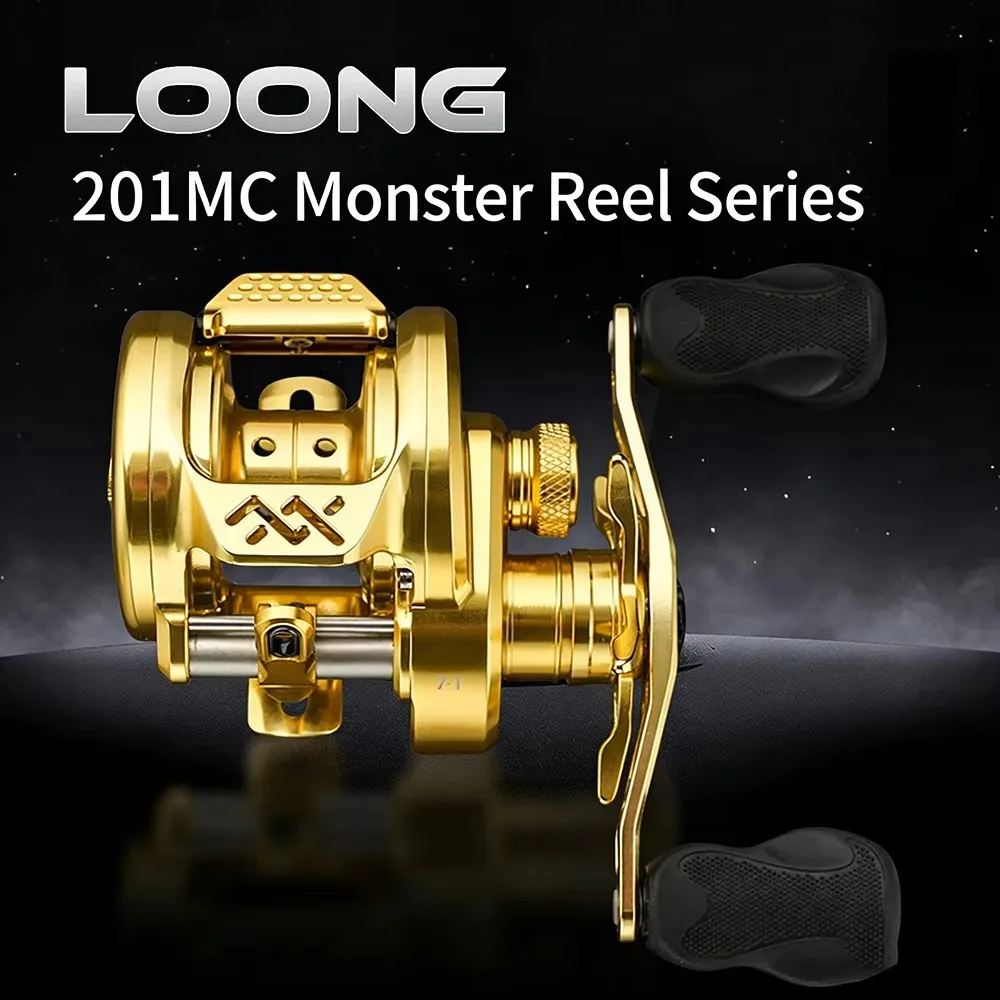 LOONGZE B201MC 175g CNC-gefräste Aluminium Ultraleichte Baitcasting-Rolle Weitwurf-Angelrolle mit Großer Kapazität – Detail 1