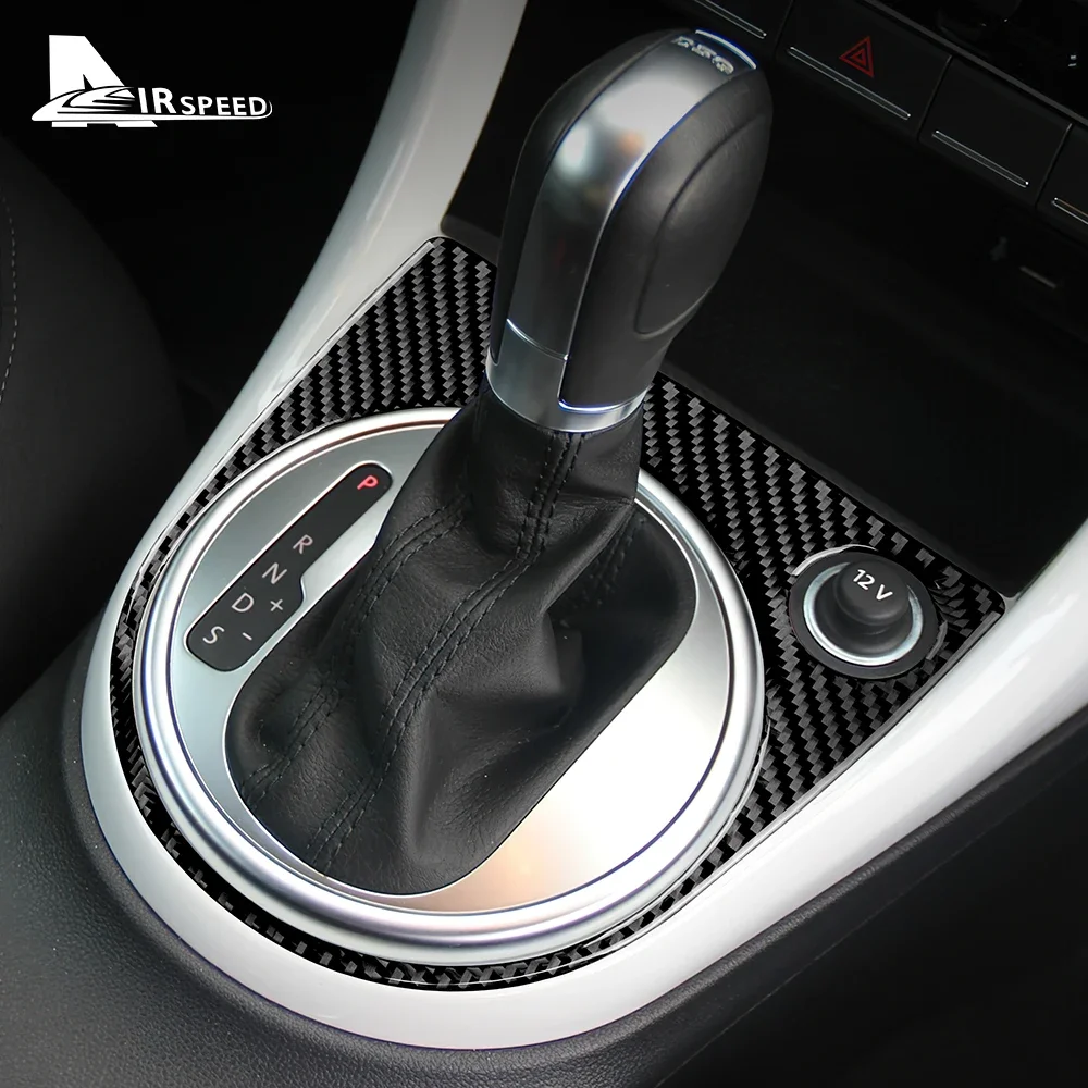 

Real Soft Carbon Fiber Gear Shift Panel Trim For Volkswagen Beetle 2012-2019 Car Interior Sticker Cover Upgrade Accessories