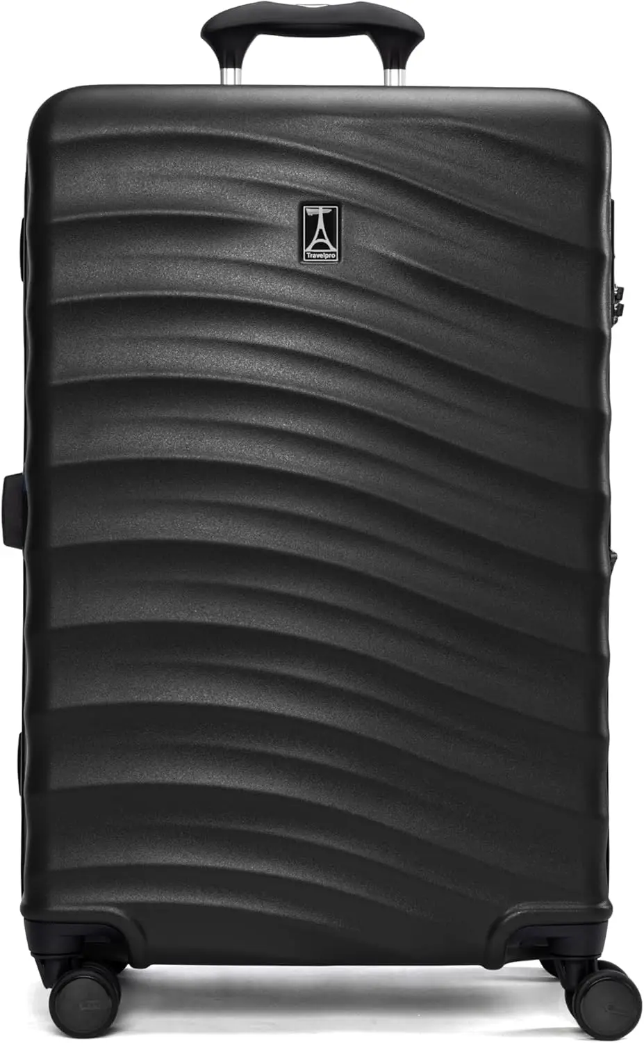 

Расширяемый жесткий чемодан на 8 колесах с замком TSA, легкий багаж черного цвета, средний размер 25 дюймов