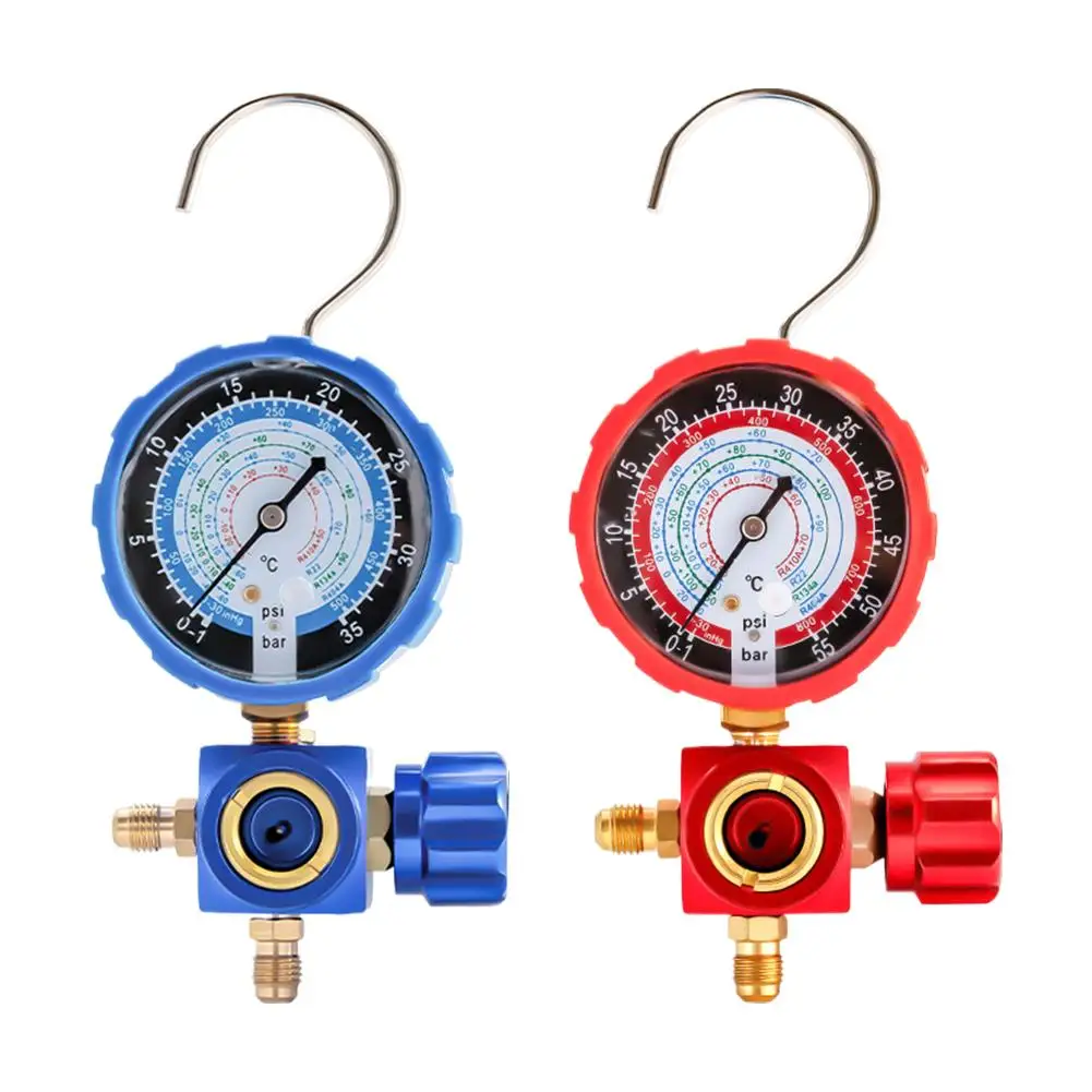 

Air Condition Gauge For R410A R22 R134a R404A Refrigerants Manifold Gauge Manometer Valve 500psi