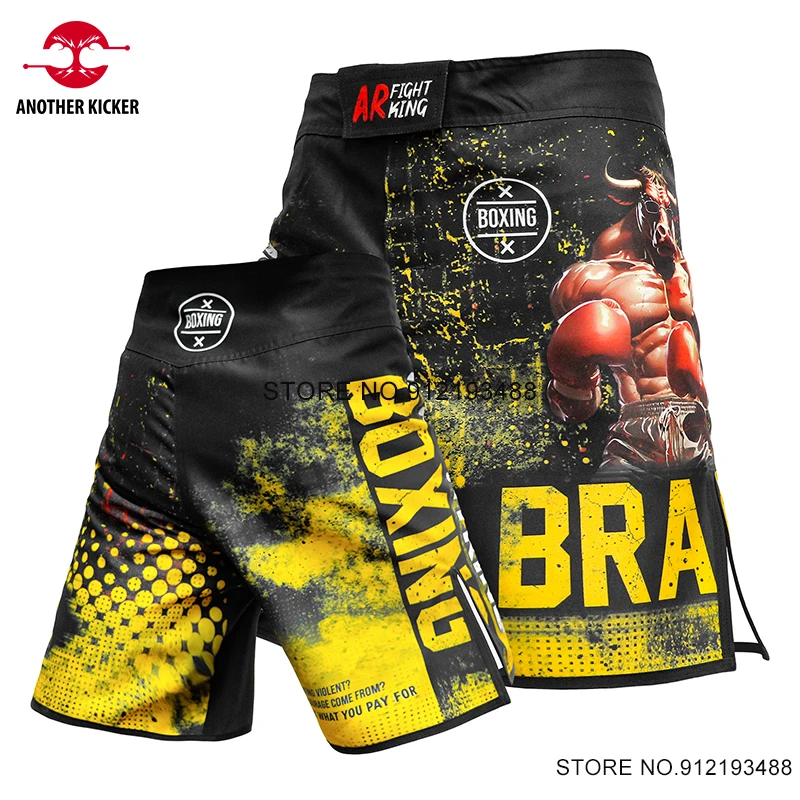 

MMA Boxing Shorts Bull Muay Thai MMA Shorts Fitness Breathable Sports Ferocious Fight Pants Tiger Kickboxing Grappling BJJ Trunk