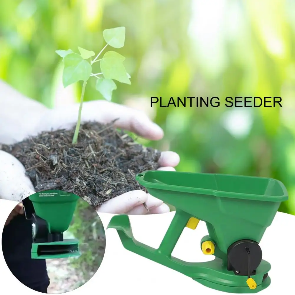 Portable Garden Spreader Portable Handheld Planter for Garden Farm with 1.5l Capacity 5 Gear Energy-saving Seeder for Lawn