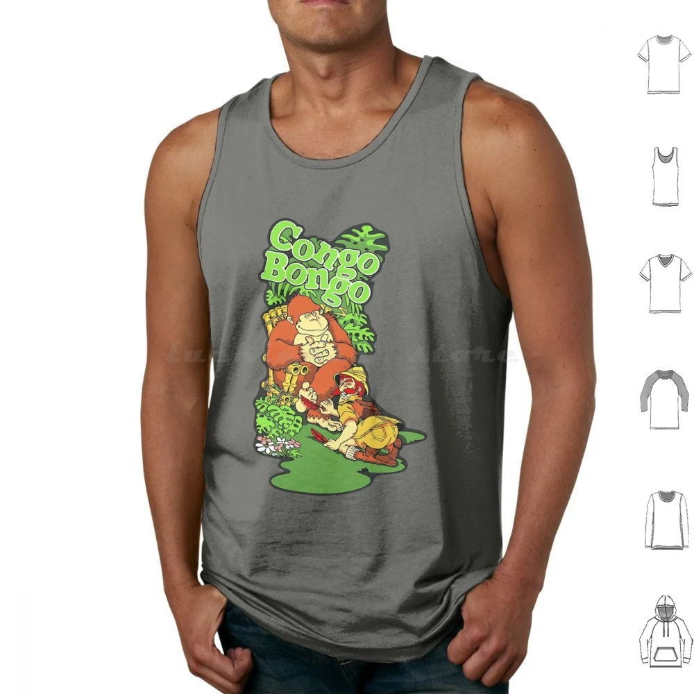 Congo Tank Tops Vest Sleeveless Dvg Dizionario Dei Videogiochi 80s Retro Retrogames Vintage Old Games 16bit Pixel Pixel Art