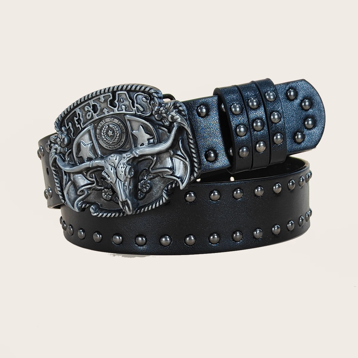 Schwerer Retro-Nietengürtel für Männer und Frauen, luxuriöser Designer-Modegürtel, hochwertiger Taillengürtel mit Jeans, neuer Plus-Gürtel-Trend. – Detail 8
