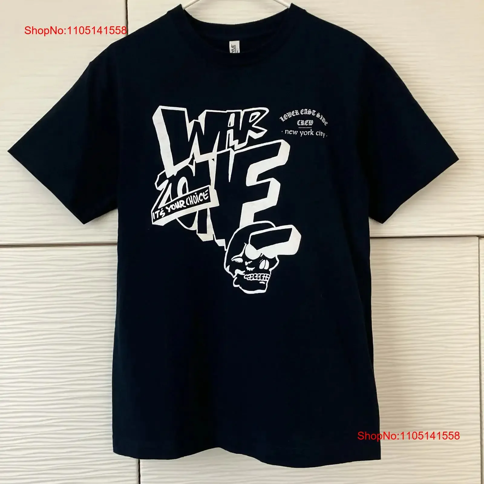 Warzone Revelation Records T Shirt Medium vintage Washed graphic homme Soft Slightly designer clothes Versatile Casual fashion