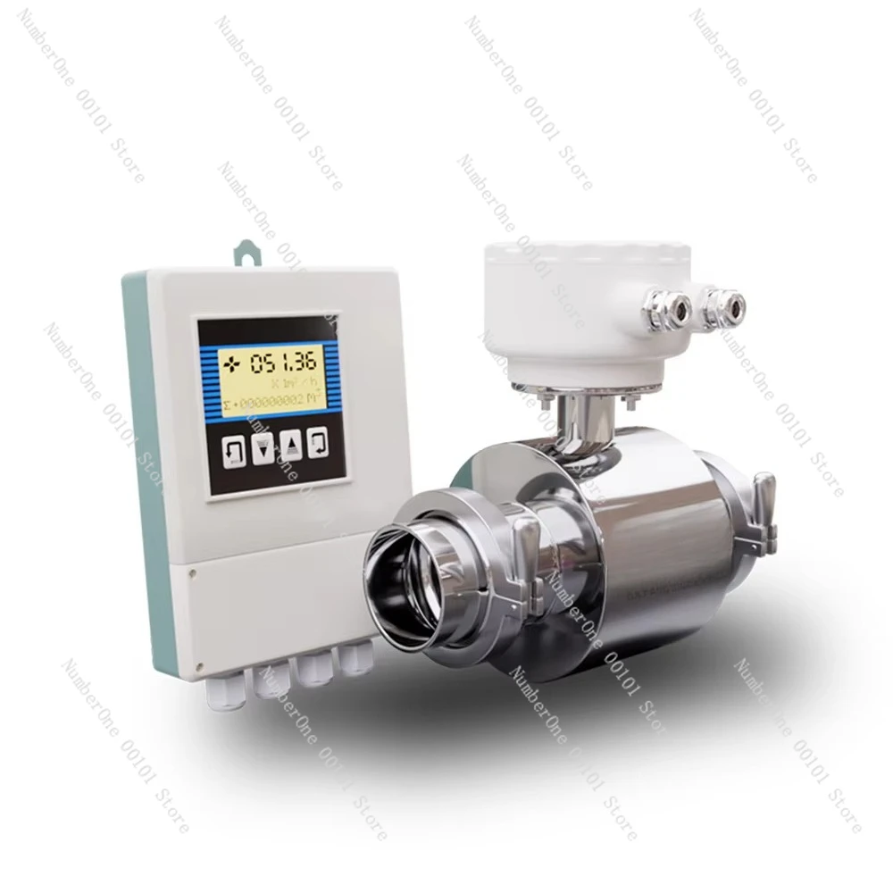 

Remote 3/8 Food Industry Liquid Flow Meter Hygienic Brewery Beer Milk Hygienic Electromagnetic Flow Meter