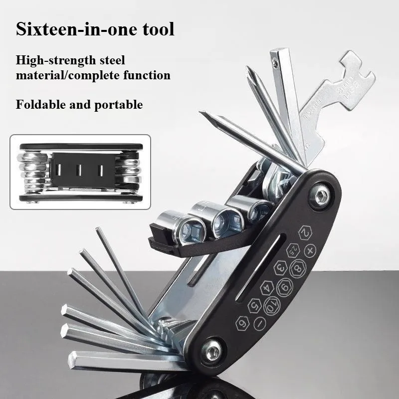 Folding Multipurpose Portable Wrench Screwdriver Set Multifunctional Bicycle Maintenance Single Hex Key Tool