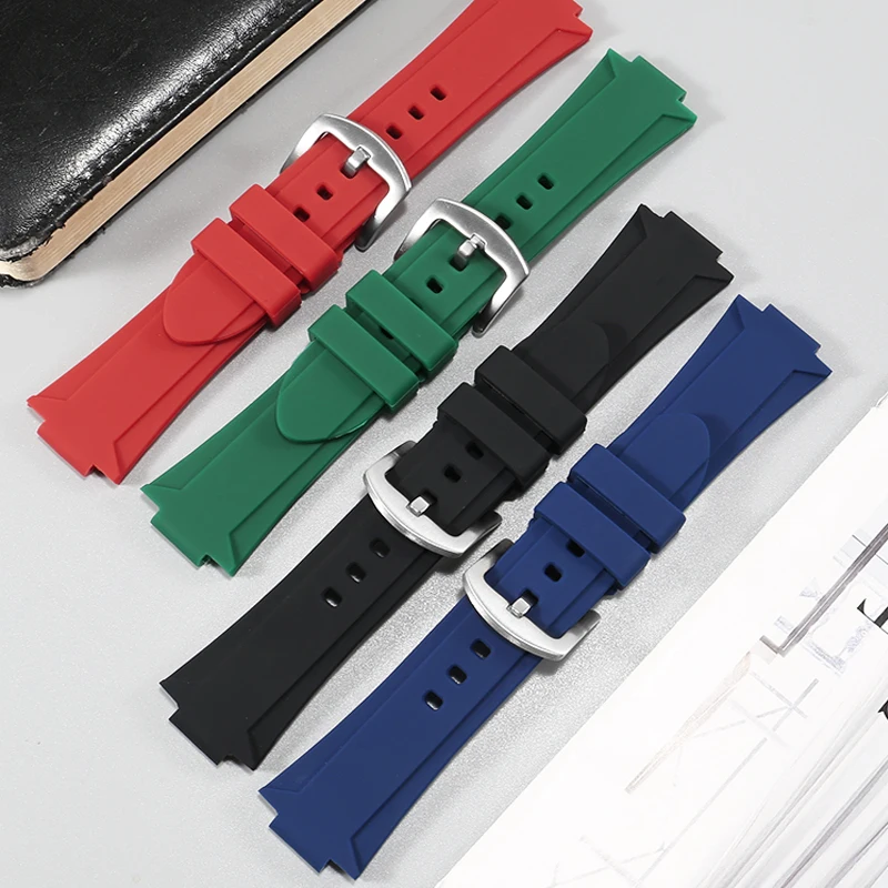 Silicone Watch Strap Men And Women Substitute Timotar T2N720/721 Series Convex Interface Modified Rubber Watchband 24-16mm