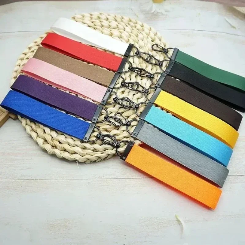 Personalize Name Numbers Fabric KeyringTrend  Gift Print Logo Woven Braid Strap Keychain Custom Durable Car Webbing Key Chain
