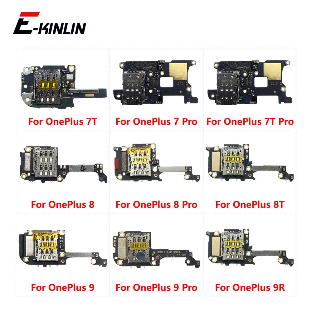 Sim Card Socket Slot Tray Reader Holder Connector Container Board Flex Cable For OnePlus 7T 8T 7 8 9 10 Pro 9R 9RT Parts