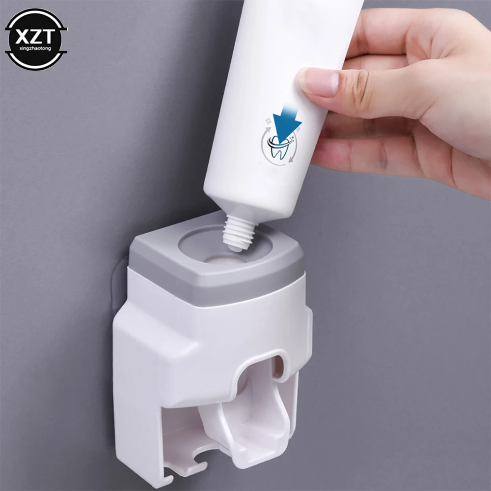 Fashion Wall Mount Automatic Toothpaste Dispenser Waterproof Lazy Toothpaste Squeezer Toothbrush Holder Bathroom Accessories