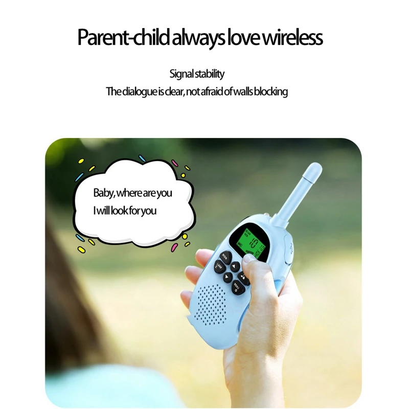 2 Pcs Kids Walkie Talkies Portable Handheld Parent-Child Talk Educational Interactive Toys Children's Talkie