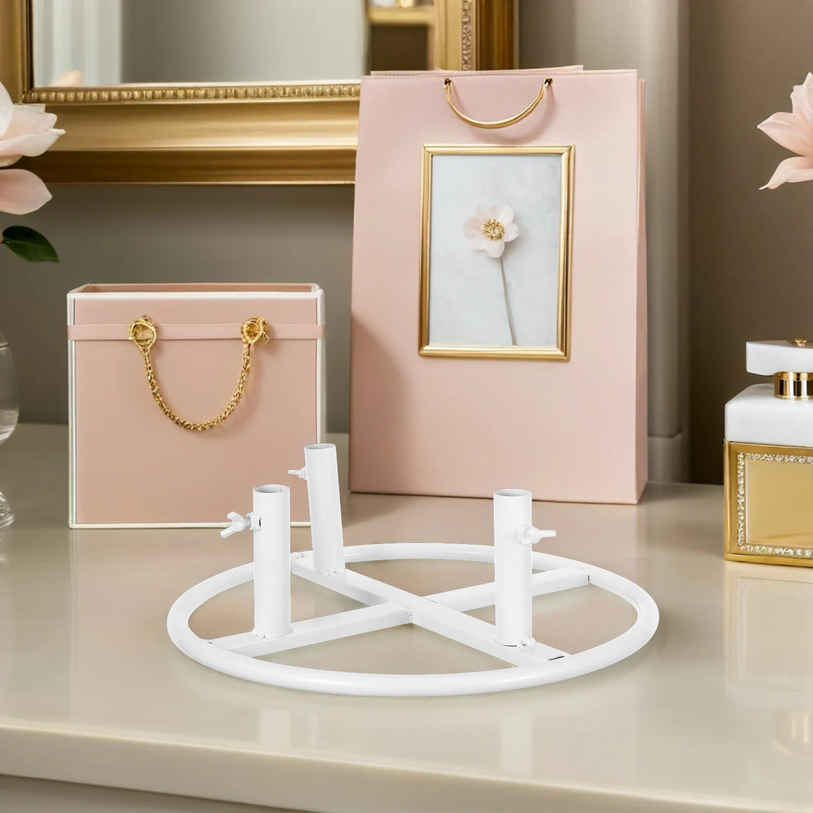 

Metal Flower Stand Base Strong Wedding Arch Flower Arrangement Holder Easy Build Decorative Stand Wedding Bouquet Holder