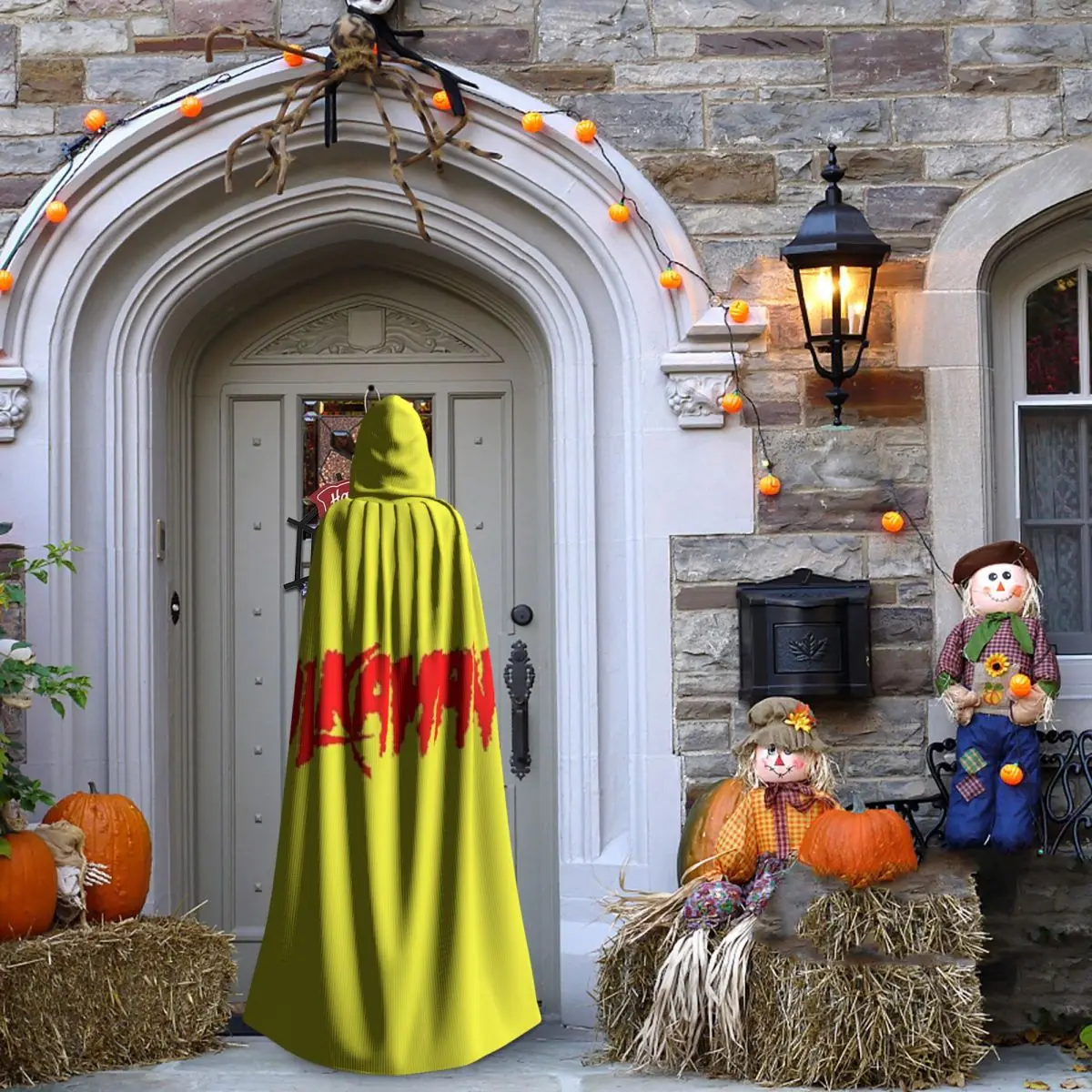 هالك هوجان هالكامانيا عباءة طويلة مقنعين الساحرة القرون الوسطى زي تأثيري كيب هالوين معطف الكبار للجنسين