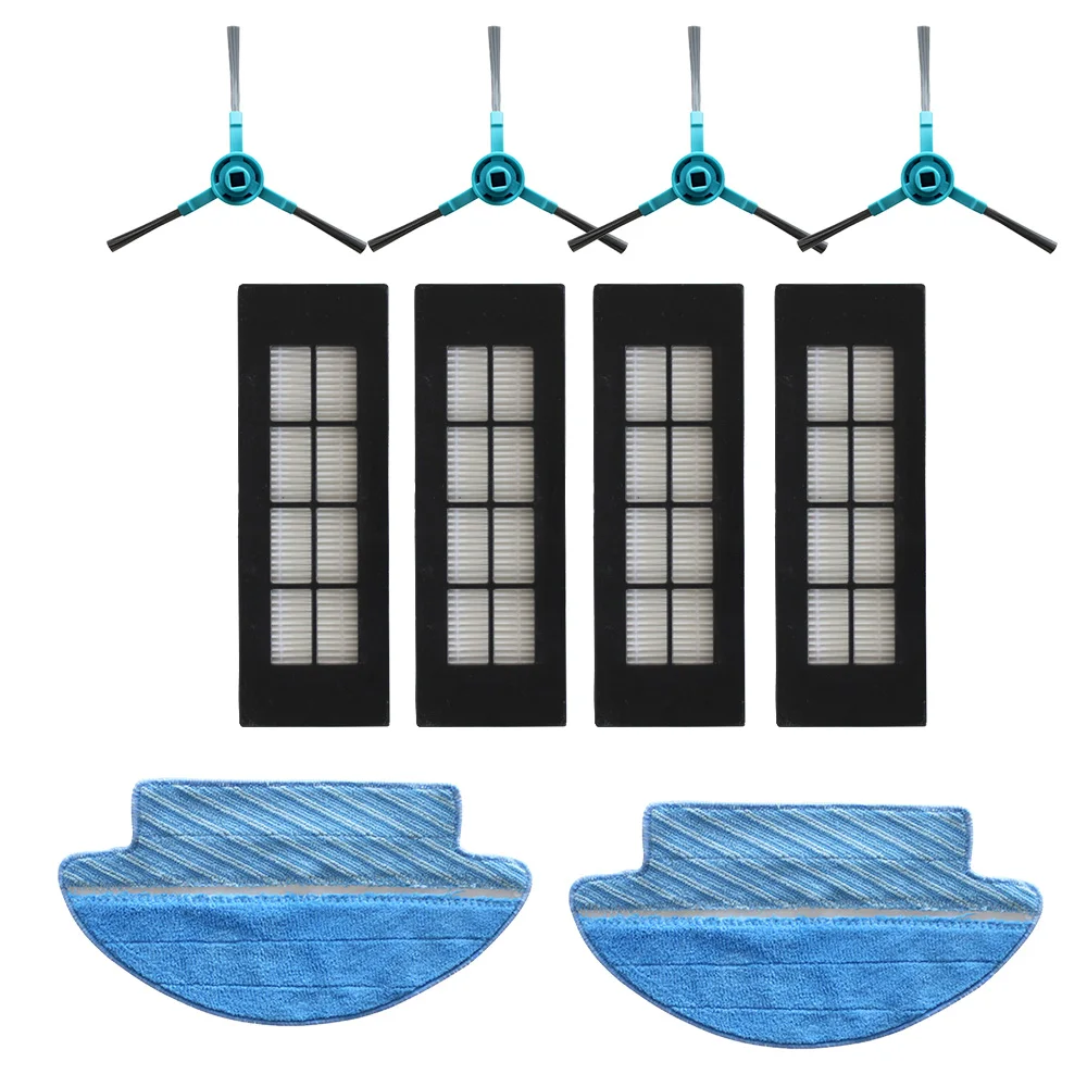 Almohadilla de tela para mopa, principal cepillo lateral, filtro HEPA para Cecotec Conga 3090, piezas de repuesto para aspiradora, accesorios