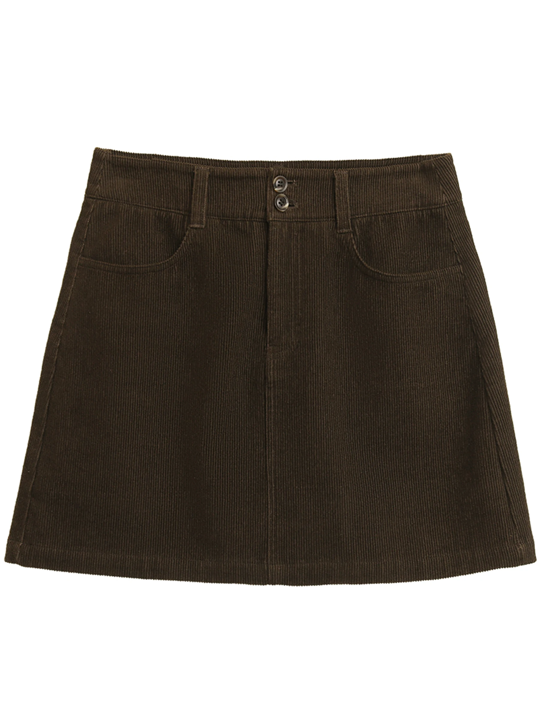 شيك فين التنانير النسائية عادية ألف خط جديد ريترو عالية الخصر سروال قصير نصف تنورة حفرة شريط مكتب تنورة للسيدات ربيع الخريف 2025