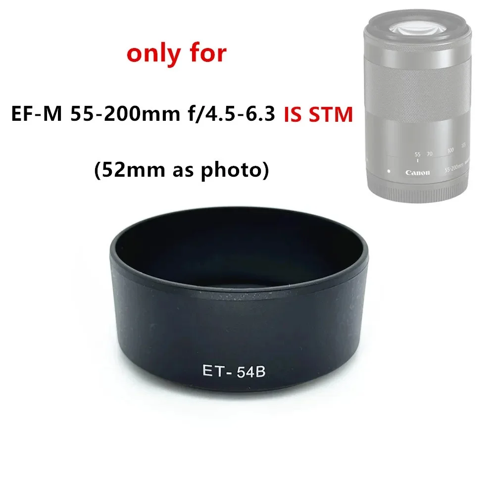 ET54B Lens Hood Circular Sunshade replace ET-54B for Canon EF-M 55-200mm f/4.5-6.3 IS STM , EF-M 55-200 mm F4.5-6.3 IS STM