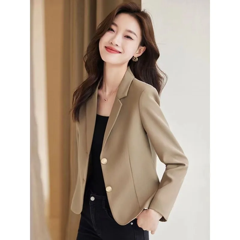 Blazer Women Long Sleeve Cropped Jacket Short Tops Blazers Korean Chic Coats Streetwear Designer Clothing White Black Short Tops