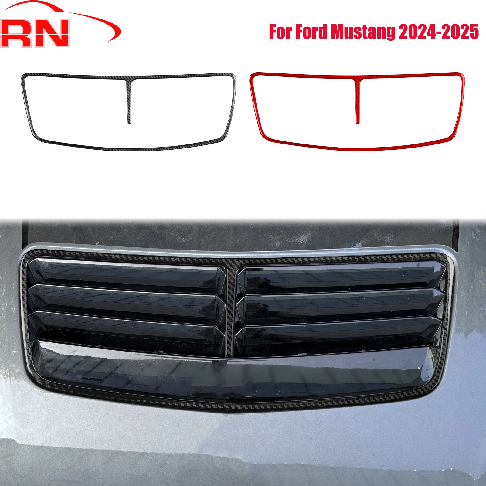 

Для Ford Mustang 2024-2025 модифицированная углеродное волокно автомобильная задняя панель воздуховыпускного отверстия аксессуары фортепиано черная внутренняя наклейка