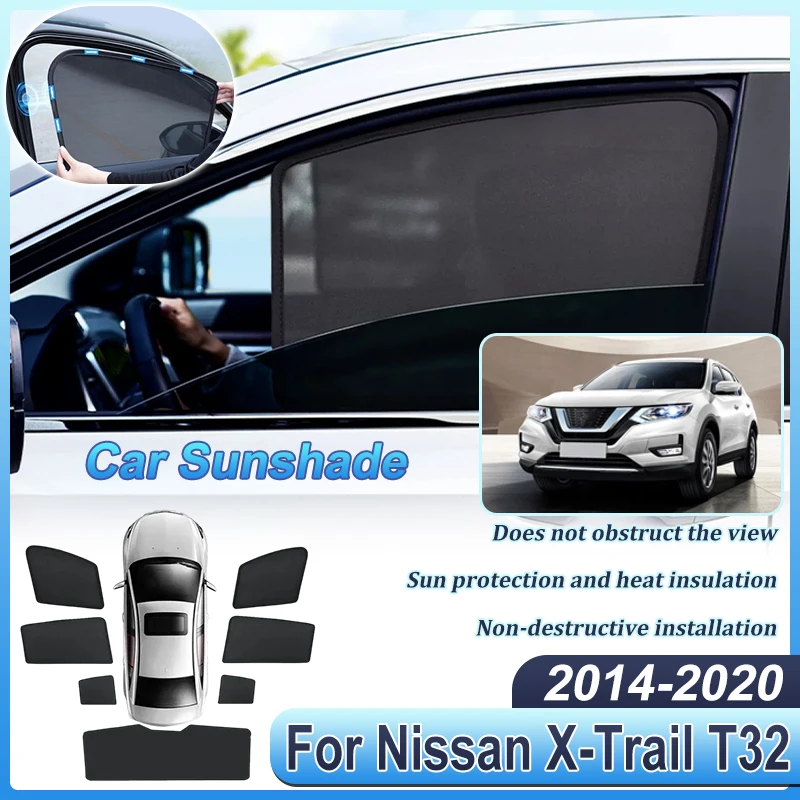 

Солнцезащитный козырек для Nissan X-Trail T32, аксессуар для Nissan Rogue 2014-2020, магнитный теплоизоляционный козырек на окно