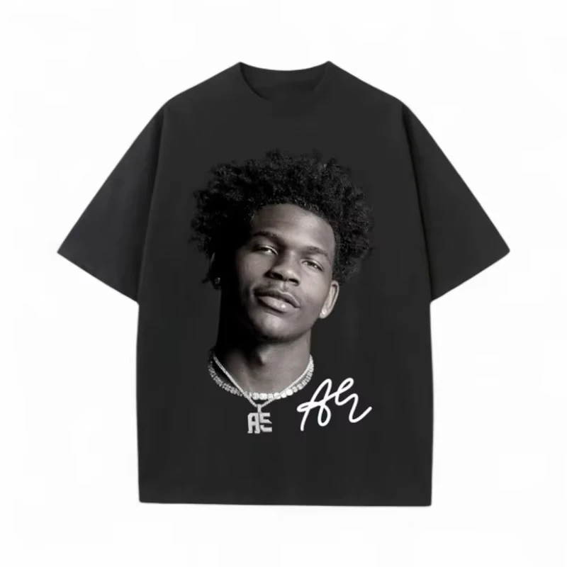 2026 Summer Hot Selling Anthony Edwards Portrait Cotton Color Black Personality T-shirt, Adult and Children's Casual Sportswear