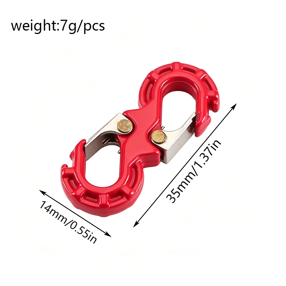 1PCS RC Car Metal Winch S Type Trailer Hook Decoration for Axial SCX10 90046 CC01 TRX4 MST Redcat 1/10 RC Rock Crawler