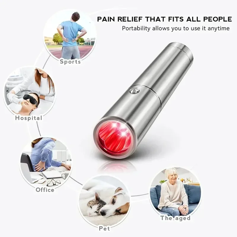 New LED infrared adjustable therapy and beauty pen, rechargeable portable, non removable red therapy flashlight